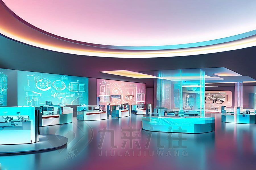 VR外貿(mào)展廳設計,數(shù)字化展覽空間,多媒體互動展示