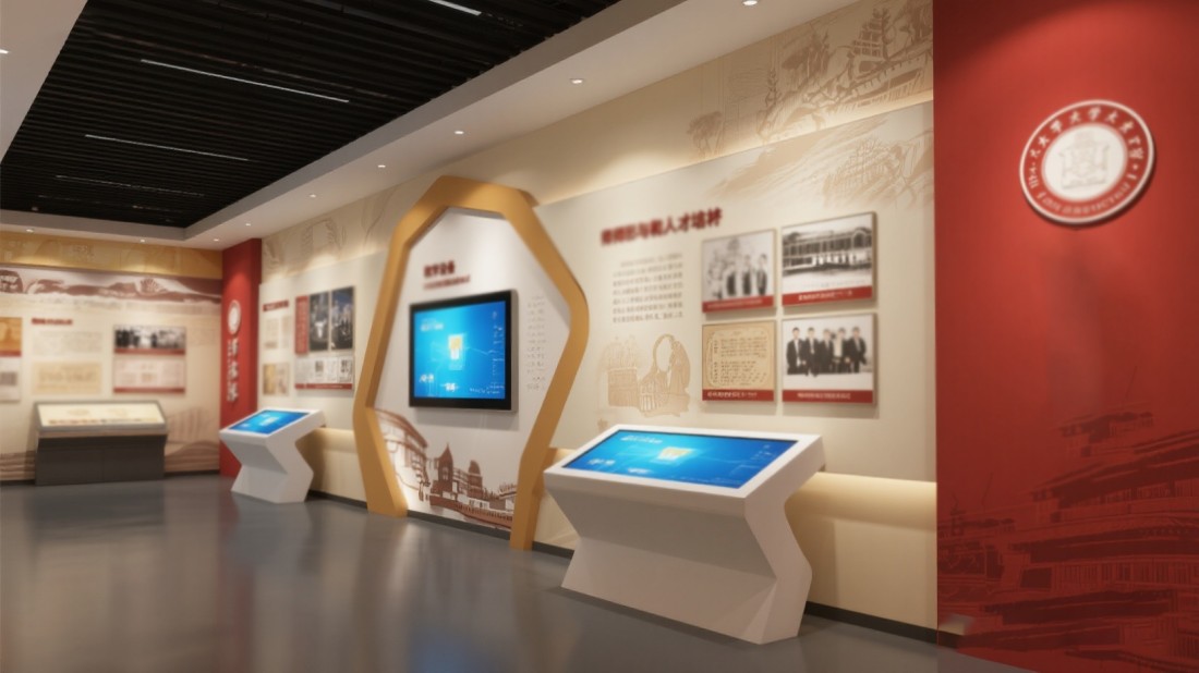 校史館主要設(shè)計(jì)內(nèi)容，校史展館